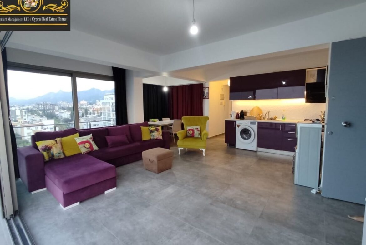 Nice 1 Bedroom Penthouse For Rent Location Near Nusmar Market Girne (sea and mountain views) North Cyprus KKTC TRNC
