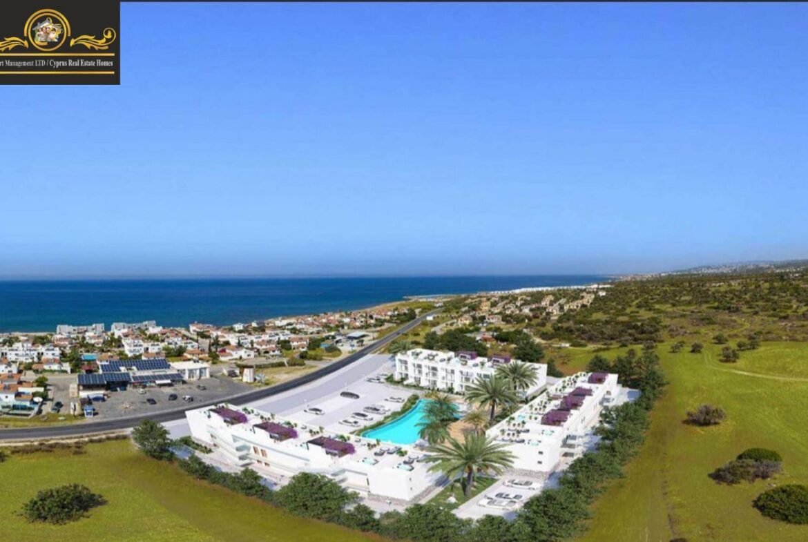Brand New Sea Facing 1 Bedroom Studio Garden Apartment For Sale Location G9 Blueberry Esentepe Girne North Cyprus KKTC TRNC
