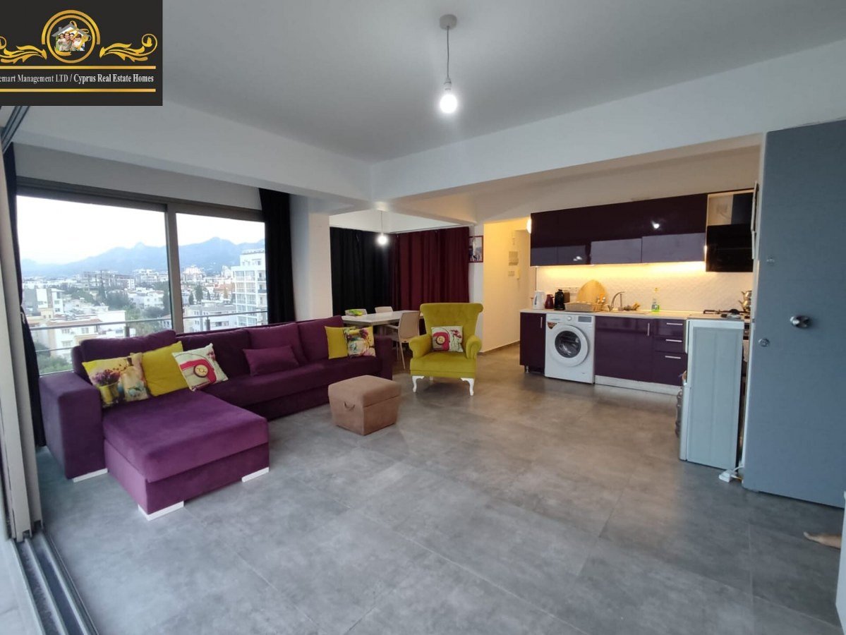 Nice 1 Bedroom Penthouse For Rent Location Near Nusmar Market Girne (sea and mountain views) North Cyprus KKTC TRNC