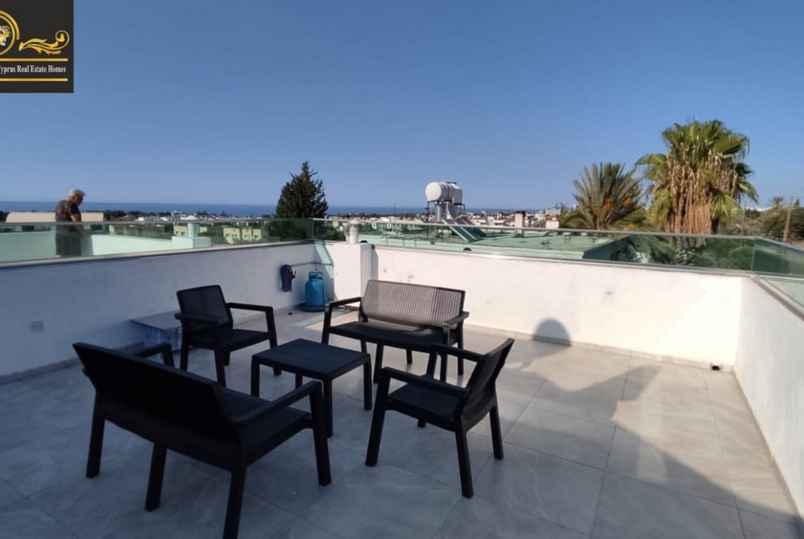 Nice 1 Bedroom Terrace Apartment For Rent Location Zeytinlik Girne (Sea Mountains View) North Cyprus KKTC TRNC