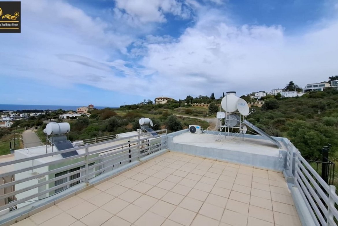 1 Bedroom Semi Detached Villa For Rent Location Karsiyaka Girne (Beautiful Sea And Mountain Panoramic) North Cyprus KKTC TRNC